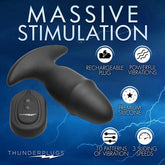 BUTT SLIDER 10X SLIDING RING SILICONE MISSILE PLUG W/ REMOTE